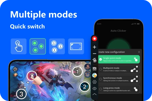 OC Auto Clicker multiple click modes and activation options